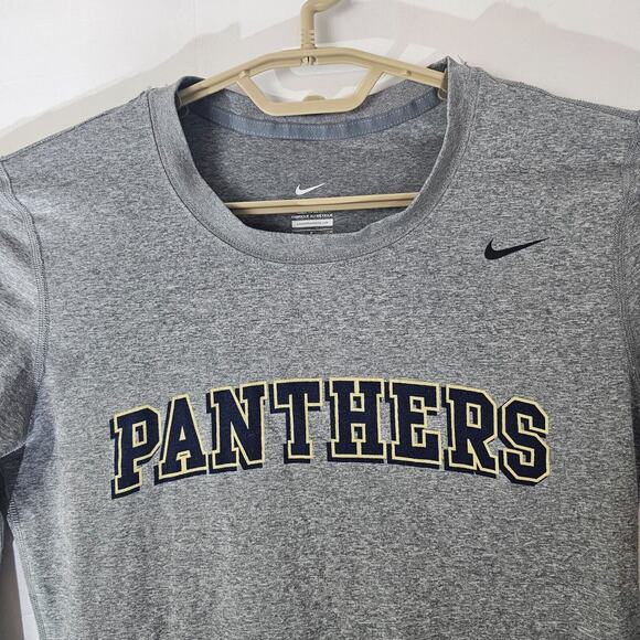 Nike Legend Dri Fit Heather Gray Long Sleeve Activewear Top Womens Small Panther - Picture 2 of 10